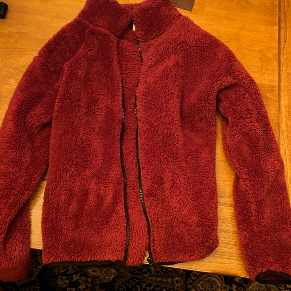 PINK/Victorias Secret maroon Sherpa jacket!!